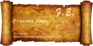 Frecska Emma névjegykártya